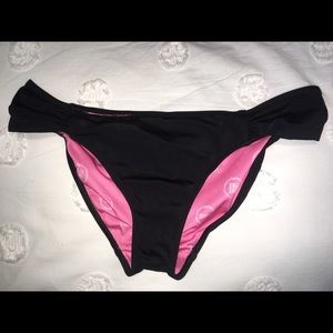 Black Rouched Bikini Bottoms